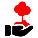 پیش‌نمایش فایل save-tree-14 از پک طبیعت و محیط زیست قرمز مشکی