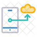 پیش‌نمایش فایل synchronize-to-cloud از پک آیکون های خطی نارنجی گجت ها