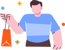 پیش‌نمایش فایل boy-holding-shopping-bag-9790788 از پک تجارت الکترونیک