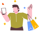 پیش‌نمایش فایل man-doing-discount-shopping-9790790 از پک تجارت الکترونیک