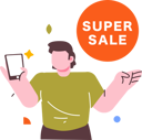 پیش‌نمایش فایل man-shopping-during-super-sale-9790800 از پک تجارت الکترونیک