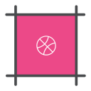 پیش‌نمایش فایل dribbble-37 از پک آیکون های اجتماعی