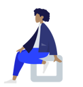 پیش‌نمایش فایل afro-woman-sitting-on-square-1668013 از پک شخصیت های هیومنز