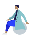 پیش‌نمایش فایل doctor-sitting-on-ball-1668011 از پک شخصیت های هیومنز