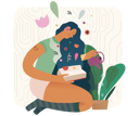 پیش‌نمایش فایل woman-watering-plant-while-reading-book-4657701 از پک آموزش و دانش