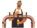 پیش‌نمایش فایل waiter-filling-beer-in-glass-4657581 از پک کافه