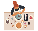 پیش‌نمایش فایل woman-making-cake-4657580 از پک کافه