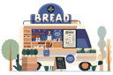 پیش‌نمایش فایل bakery-van-4657647 از پک کسب و کار کوچک