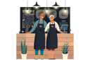 پیش‌نمایش فایل pizza-shop-owners-standing-together-4657641 از پک کسب و کار کوچک