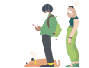 پیش‌نمایش فایل boy-and-girl-waiting-in-queue-during-covid-4757910 از پک انتظار در صف