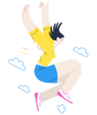 پیش‌نمایش فایل jumping-happy-woman-4828061 از پک آدم‌های خوشحال