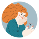 پیش‌نمایش فایل girl-clicking-selfie-5588697 از پک آواتارها