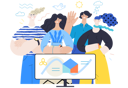 پیش‌نمایش فایل business-team-working-on-email-marketing-8628799 از پک کسب و کار