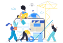 پیش‌نمایش فایل developer-team-working-on-website-8628787 از پک کسب و کار