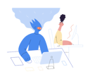 پیش‌نمایش فایل ai-effectively-working-at-desk-and-surprised-human-10169706 از پک هوش مصنوعی