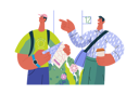 پیش‌نمایش فایل boy-is-showing-correct-address-to-delivery-man-10409809 از پک حمایت متقابل
