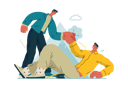 پیش‌نمایش فایل boy-is-helping-his-friend-after-slipping-on-floor-10409864 از پک حمایت متقابل