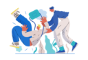 پیش‌نمایش فایل boy-is-helping-his-friend-after-slipping-on-floor-10409875 از پک حمایت متقابل