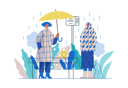 پیش‌نمایش فایل boy-is-offering-an-umbrella-to-girl-in-heavy-rain-10409892 از پک حمایت متقابل