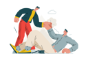 پیش‌نمایش فایل boy-is-helping-his-friend-after-slipping-on-floor-10410008 از پک حمایت متقابل