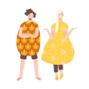 پیش‌نمایش فایل boy-and-girl-wearing-fancy-fruit-dress-2873508 از پک افراد با لباس سبزیجات