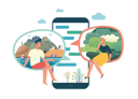 پیش‌نمایش فایل chatting-application-social-media-app-2885233 از پک کسب و کار