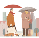 پیش‌نمایش فایل aged-people-holding-umbrella-in-rain-4549859 از پک فصل باران