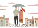 پیش‌نمایش فایل couple-standing-in-rain-holding-umbrella-4549855 از پک فصل باران