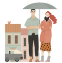 پیش‌نمایش فایل couple-standing-in-rain-holding-umbrella-4549867 از پک فصل باران