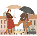پیش‌نمایش فایل man-and-woman-going-to-office-in-rainy-weather-4549862 از پک فصل باران