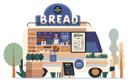 پیش‌نمایش فایل bread-vendor-4623829 از پک کافه