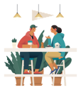 پیش‌نمایش فایل couple-eating-together-at-cafe-4623831 از پک کافه