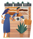 پیش‌نمایش فایل girl-buying-bread-at-bakery-4623828 از پک کافه