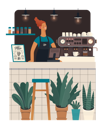 پیش‌نمایش فایل waiter-standing-at-coffee-shop-4623822 از پک کافه