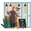 پیش‌نمایش فایل waiter-standing-in-coffee-shop-4623819 از پک کافه
