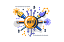 پیش‌نمایش فایل nft-art-blockchain-5040580 از پک مالی، رمزارز، فناوری متاورس