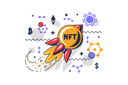 پیش‌نمایش فایل nft-startup-project-launch-5040584 از پک مالی، رمزارز، فناوری متاورس
