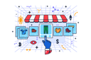 پیش‌نمایش فایل online-metaverse-shopping-5493064 از پک مالی، رمزارز، فناوری متاورس