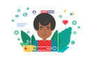 پیش‌نمایش فایل afro-american-boy-vlogger-streaming-on-social-media-5513753 از پک افراد استریم زنده
