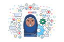 پیش‌نمایش فایل arabian-female-streaming-on-social-media-5513756 از پک افراد استریم زنده