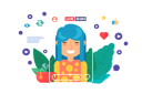پیش‌نمایش فایل asian-girl-vlogger-streaming-on-social-media-5513765 از پک افراد استریم زنده
