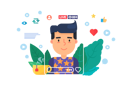 پیش‌نمایش فایل european-vlogger-streaming-on-social-media-5513777 از پک افراد استریم زنده
