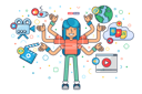 پیش‌نمایش فایل female-freelancer-streaming-on-social-media-5513766 از پک افراد استریم زنده