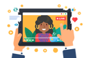 پیش‌نمایش فایل female-streaming-on-social-media-5513751 از پک افراد استریم زنده