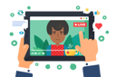 پیش‌نمایش فایل man-streaming-on-social-media-5513755 از پک افراد استریم زنده