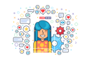 پیش‌نمایش فایل woman-streaming-on-social-media-5513764 از پک افراد استریم زنده