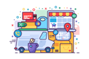 پیش‌نمایش فایل delivery-service-3545291 از پک فناوری اطلاعات و فعالیت آنلاین