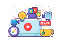 پیش‌نمایش فایل live-stream-idea-producing-concept-3545302 از پک فناوری اطلاعات و فعالیت آنلاین