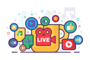 پیش‌نمایش فایل live-stream-production-3545299 از پک فناوری اطلاعات و فعالیت آنلاین