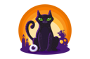 پیش‌نمایش فایل black-cat-4425223 از پک مهمانی هالووین